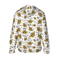 thumbnail image 3 of Uemuo Hohey Bee Golden2 Pattern Women's Full Zip UPF 50+ Sun Protection Hoodie Jacket Long Sleeve Sun Shirt Hiking Outdoor Performance with Pockets-Large, 3 of 9