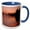 Blue/White, variant on 3drose, Usa, Oregon, Deschutes National Forest. Fog Above the Deschutes River, 11oz Two-tone Red Mug