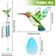 thumbnail image 2 of LINLIN Hummingbird Wind Chimes, Outdoor Windchimes Indoor Stained Glass Wind Chime, Portable Metal Garden Wind Chimes for Window, Home, Garden, Yard, Patio, Lawn Decoration, 2 of 7