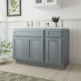 thumbnail image 2 of 51 in. W x 21 in. D x 32.5 in. H Bath Vanity Cabinet without Top in Silver, 2 of 5