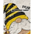 thumbnail image 5 of Pack of 2 Outdoor Pillow Covers, Honey Bee Gnomes Daisy Home Is Where My House Bee Waterproof Square Throw Pillowcase Cushion Decorative Pillow Covers for Couch Patio Tent, 20x20 in, 5 of 6