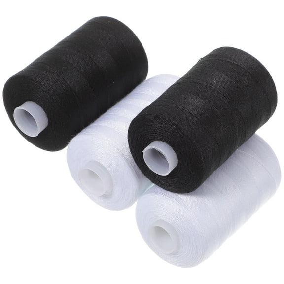 WRISTBIQUE 4 Rolls Polyester Sewing Thread Hand Quilting Thread 1000 Yards per Roll