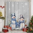 thumbnail image 2 of Christmas Snowflake Shower Curtains for Bathroom, Snowman Waterproof Fabric Shower Curtain for Bathroom Bathtub Decoration, Machine Washable, 36"x72", 2 of 9