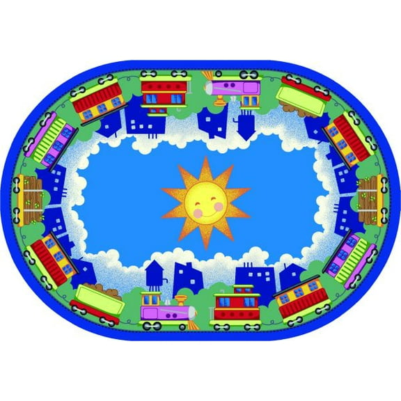 Joy Carpets Joy Carpet In Training Multi 7'8" x 10'9" Oval