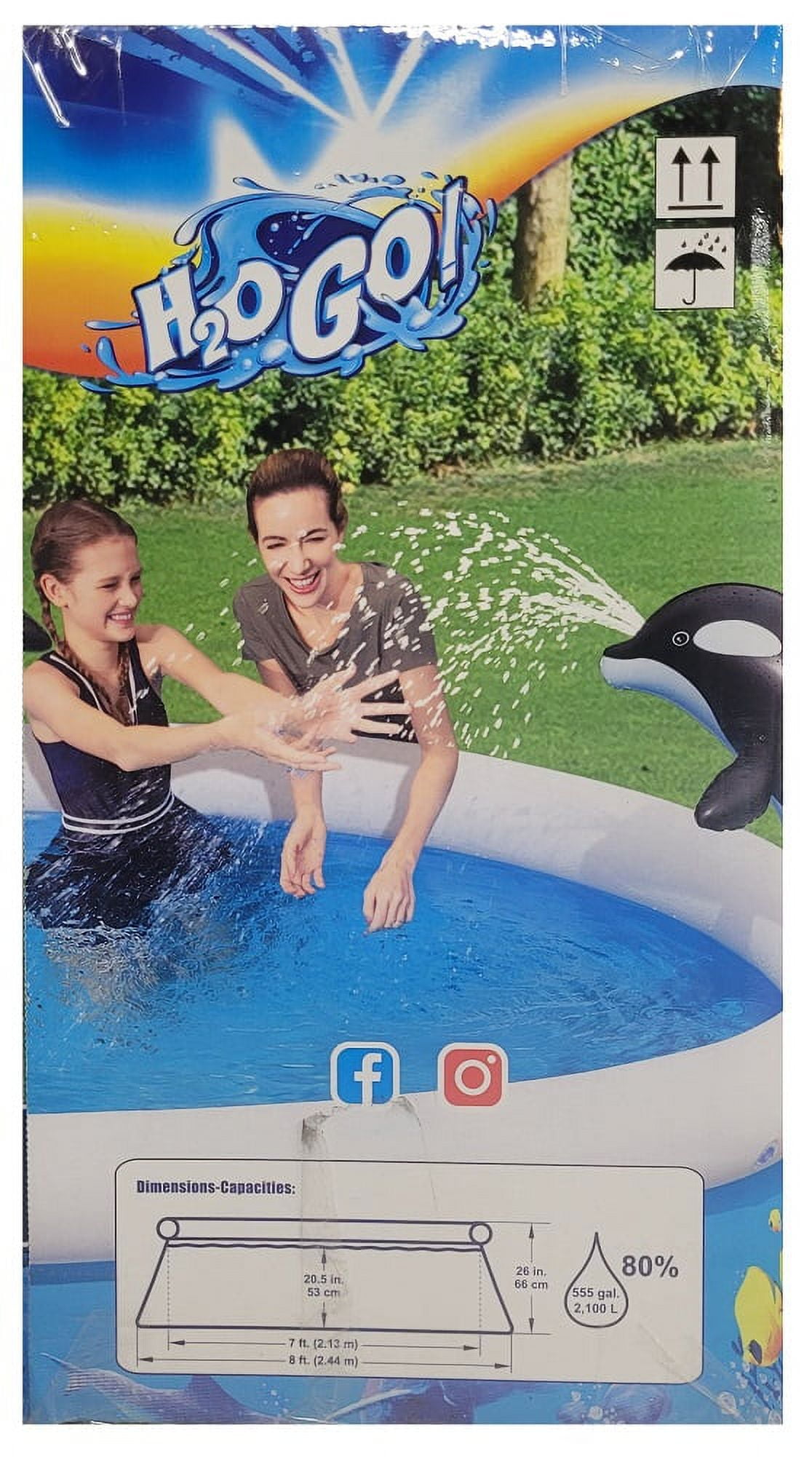 Bestway H2OGO! Orca Spray Fast Set Pool 8 ft x 26 in - Walmart.com