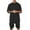 Black B, variant on Stamzod Men Short Sets Outfits 2PC Fashion Solid Color Short Sleeve Tshirts and Cargo Shorts Set Daily Casual Loose Summer Short Sets for Men Black B XXL