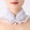 White, variant on Tweang Neck Scarfs Mesh Neck Scarf for Women Breathable Elastic Scarf with Imitation Pendant & Ruffle Edge Beige One Size