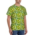 thumbnail image 2 of Bixox Men's Watercolor Kiwi Fruits Summer Printed Short Sleeve Skinny Athletic T-Shirt, 2 of 6