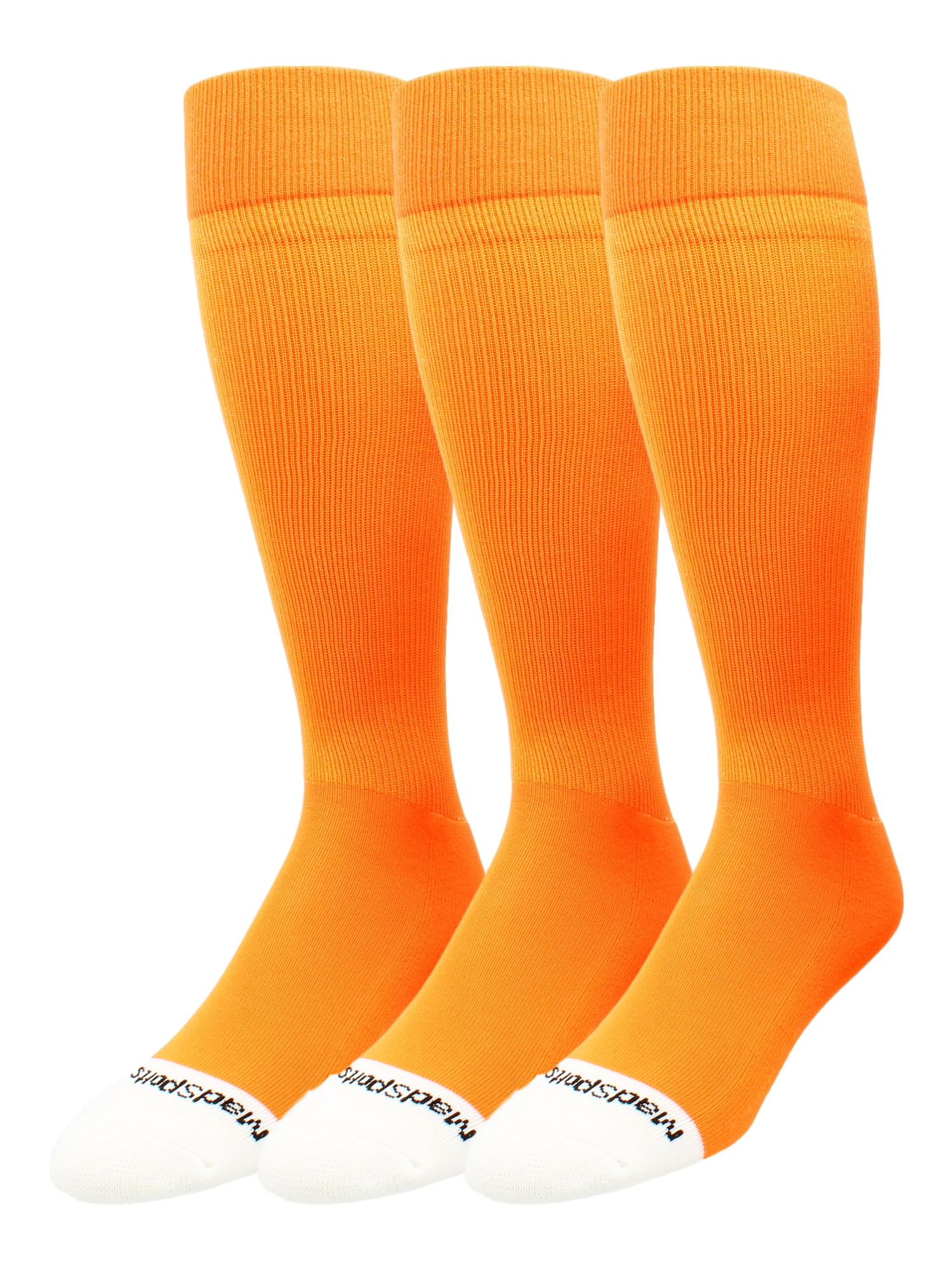 Pro Line Over the Calf Volleyball Socks (Orange 3 Pack, Large