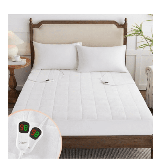 Heated Mattress Pad Queen Size for Cold Sleepers, 5 Heated Setting Coral Fleece Electric Mattress Pad Queen, Bed Warmer with Dual Controller & Auto Off 10 Hours, Fit Up to 21 Inch, 80"x60"