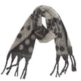 thumbnail image 1 of Bufanda cálida para mujer, chal colorido, suave y cómodo, elegante para clima frío, bufanda navideña con flecos y lunares de jacquard, bufanda larga de moda, borlas de cola de cerdo, 1 of 5