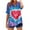 Blue#01, variant on Linen Shirts for Women Casual Short Sleeve Tie Dye Gradient Color Print Button Down V Neck Graphic T-Shirts Trendy Bleached Beach Vacation Tees Tops Purple M