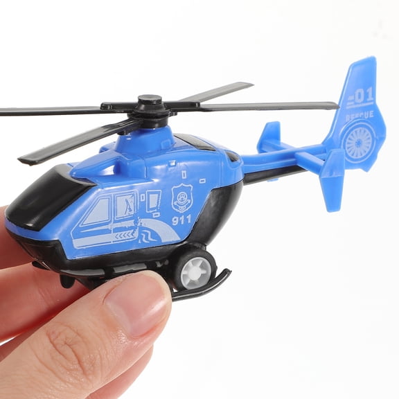 6pcs Mini Helicopter Toy Set, Simulation Aircraft Models, Plastic Inertia Planes for Kids, Children’s Pull Back Airplane Toys, Random Colors