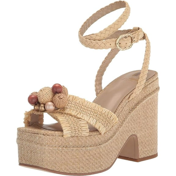 Sam Edelman Tate Eggshell Ankle Strap Square Open Toe Block Heel Strappy Sandals (Eggshell, 8)