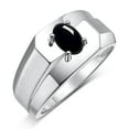 thumbnail image 6 of RYLOS Men's Rings Sterling Silver Ring Classic Solitaire 7X5MM Oval Shape Gemstone Designer Band Cabochon Onyx October Birthstone Rings For Men Size 10, 6 of 7