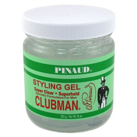 Clubman Style Gel Mens Super Clear Super Hold 16oz Jar (Pack of 3)