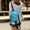 Puloru Women Mini Backpack PVC Shoulder School Rucksack Ladies Girls Travel Bag