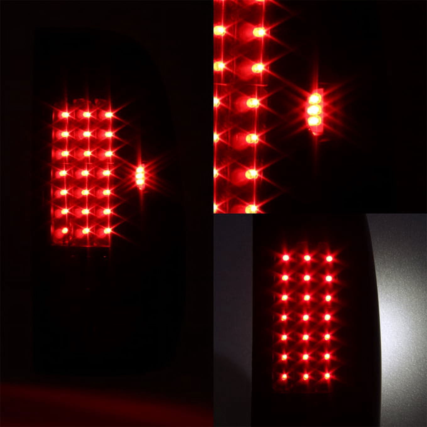 AKKON - For 97-03 Ford F150 F-150 Pickup Truck Styleside Model Black Smoke LED Tail Lights Brake Lamps Pair
