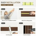 thumbnail image 6 of 4 Pack Slat Wall Panels 3D Wood Wall Panels Felt Backing, 7.87x94.48 inch Acoustic Panels Sound Absorbing, 3D Wall Panels Decoration for Interior Wall Decor, Sound Proof Felt Panels for Walls, Walnut, 6 of 7