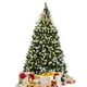 thumbnail image 1 of Árbol de Navidad Costway nevado preiluminado 225 cm 1398 puntas con Piñas y frutos rojos, 1 of 5