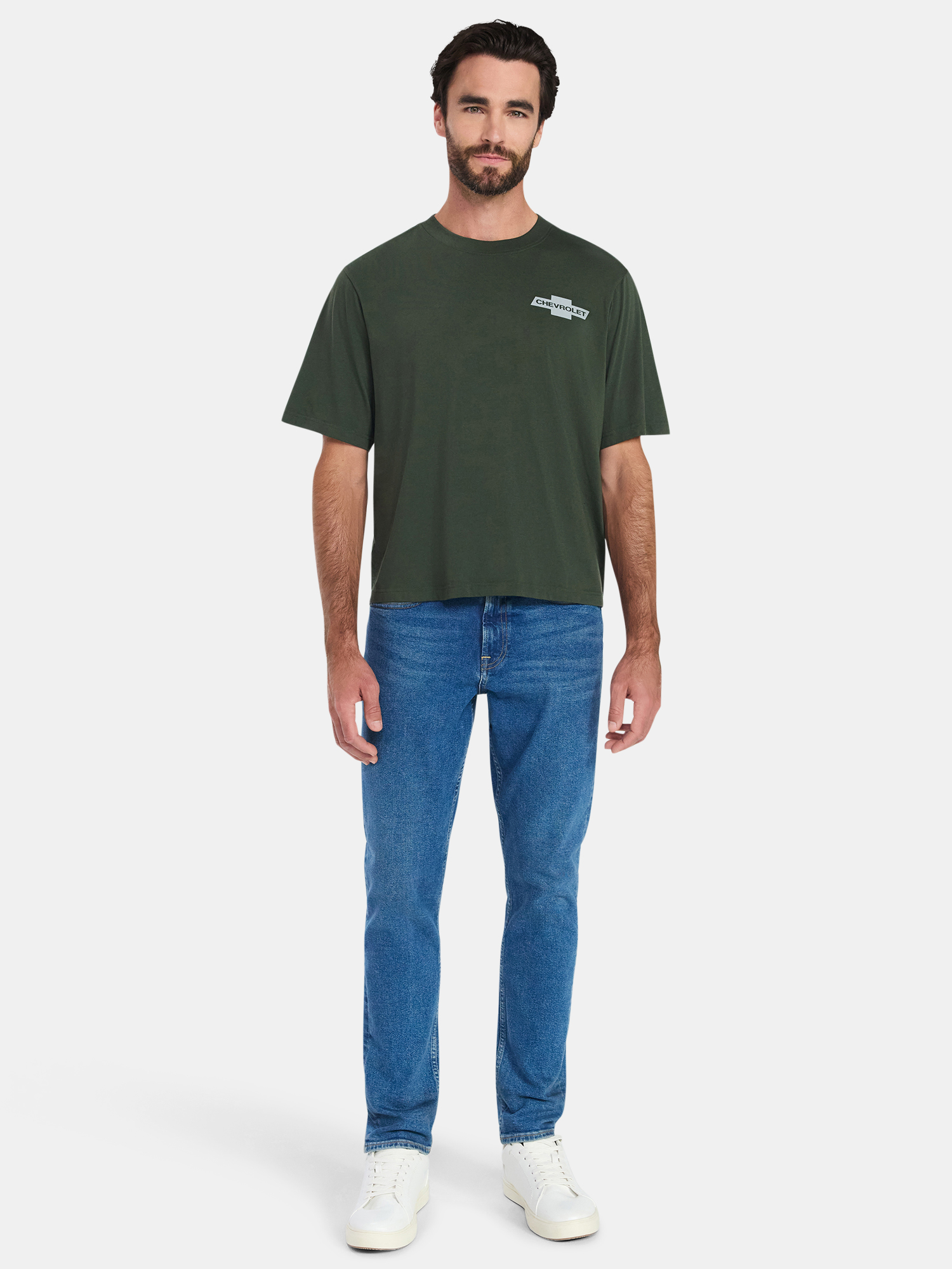 Chevy Blazer Men's and Big Men's Front Back Cropped Graphic Tee with Short Sleeves, Sizes S-2XL