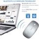 thumbnail image 3 of Cargador inalámbrico Bluetooth Ratón de computadora para computadora portátil El láser óptico recargable Mini Slim Silent (gris), 3 of 5