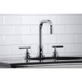 thumbnail image 3 of Kingston Brass FSC8931CML Manhattan Widespread Bathroom Faucet with Brass Pop-Up, Polished Chrome, 3 of 5