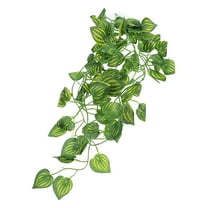 Terrarium Plant Decor for Reptile Habitat with 2pcs Terrarium Landscape Leaves Set