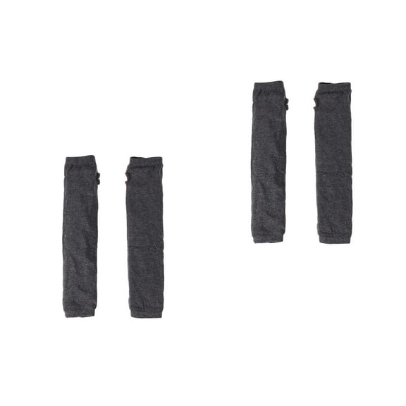 unbranded 2pcs Arm Warmer Winter Fingerless Long Sleeve Mitten Wrist Warmer with Thumb Hole for Men Dark Grey