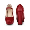 thumbnail image 5 of BLISSFUL STEP Platform Mary Janes Block Heels Pumps for Women, 5 of 5