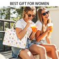 thumbnail image 5 of Large Capacity Tote Bag,White Mermaid Pattern Handbag Fashion Luxury Tote Bag,15.7"x13"x 5.1" Inches,Laptop Compatible, 5 of 6
