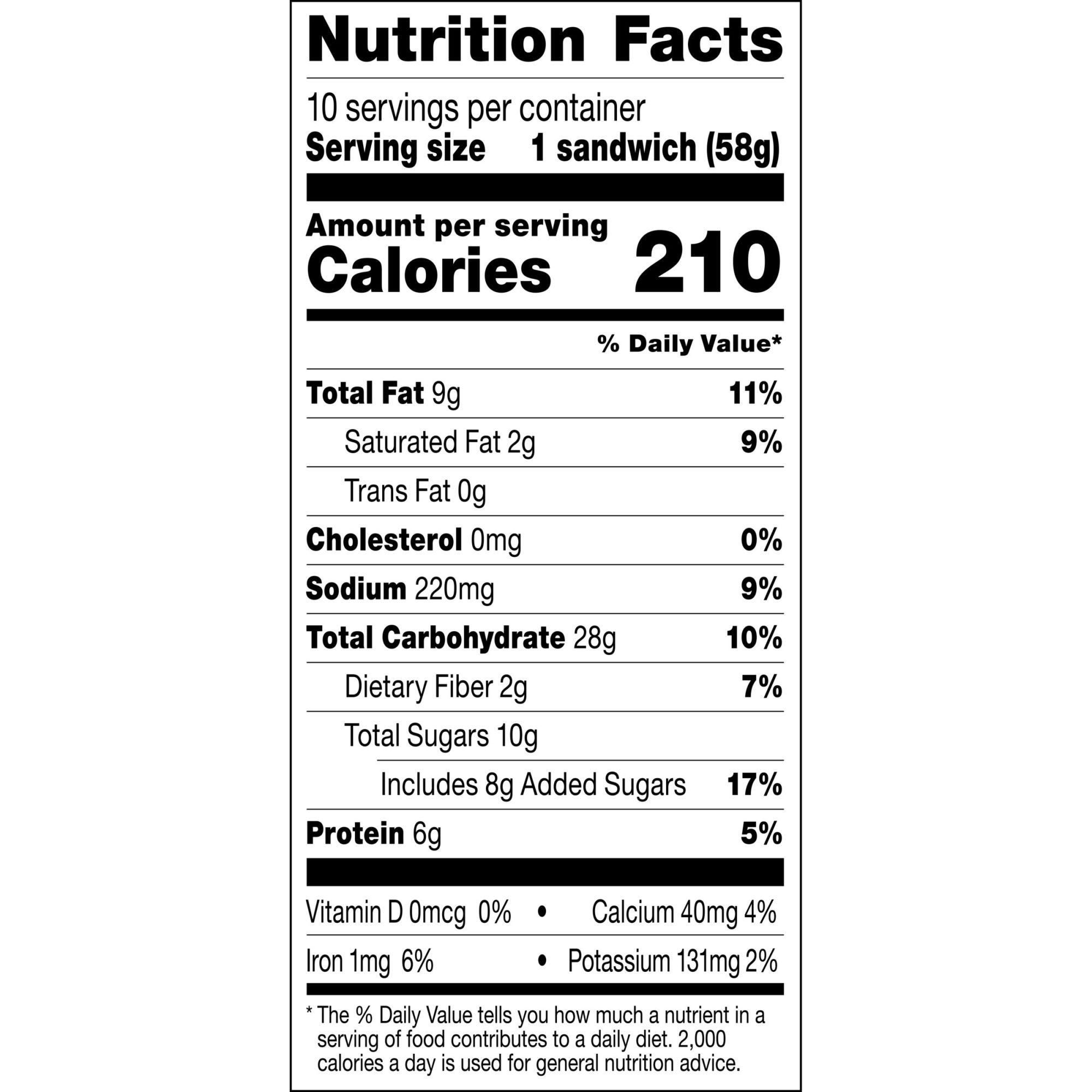 Smucker's Uncrustables Peanut Butter & Grape Jelly Sandwich, 20 oz, 10 Count (Frozen) - image 5 of 7