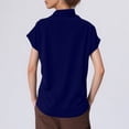 thumbnail image 6 of HAJWOH Women's Half Turtleneck Sleeve T-Shirt Solid Color Mock Neck Dolman Short Sleeve Top Casual Fashion Loose Shirt, 6 of 6