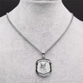 thumbnail image 3 of Holy Family 14K White Gold Archangel Michael Guardian Angel Necklaces Gabriel Necklace Sacred Heart of Jesus Jewelry, 3 of 7