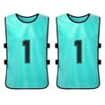 thumbnail image 4 of Carevas 6 PCS Adults Soccer Pinnies Quick Drying Football Team Jerseys Youth Sports Scrimmage Soccer Team Training Numbered Bibs Practice Sports Vest, 4 of 7