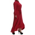 thumbnail image 3 of KVMeteor Women's Plus Size Sexy Long Sleeve Solid Color Button Slit Dress, 3 of 6