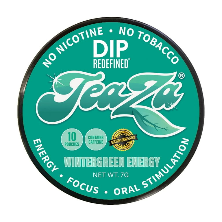 2 pack) Teaza Herbal Energy Pouches Wintergreen Puck, Made From