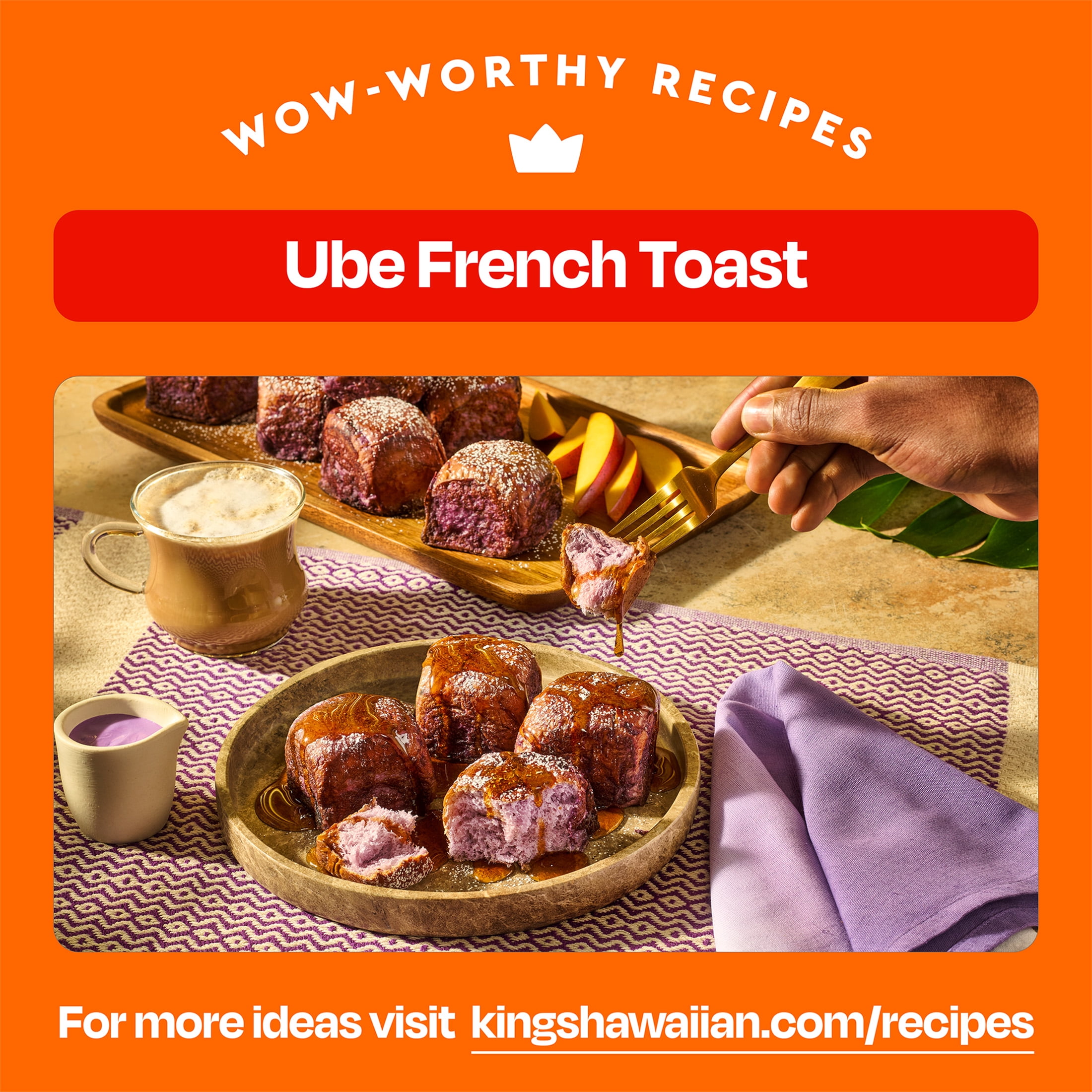 King’s Hawaiian® Hawaiian Sweet Ube Coconut Rolls