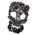 thumbnail image 3 of 4 Piezas de Cráneo Bordado Macarena Apliques de Encaje Negro, 3 of 7