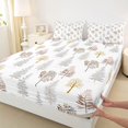 thumbnail image 3 of Manfei Boys Girls Xmas Jungle Twin Sheet Sets 3pcs,Merry Christmas Twin Fitted Sheet Microfiber,Happy New Year Breathable Flat Sheet,Luxury Bedroom Decor, 3 of 7