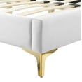 thumbnail image 6 of Modway Colette Queen Performance Velvet Platform Bed in White, 6 of 10