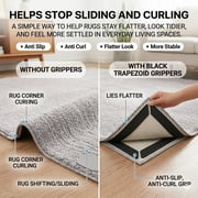 NIUTA® Rug Gripper for Hardwood Floors, 12 Pcs Non Slip Rug Grippers for Area Rugs, Trapezoid Rug Tape for Rug Corners and Edges, Carpet Sticky Pads Anti Curl Rug Grip (1.2*7.1inch)