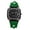 Green, variant on Analog Quartz Leather Strap Watch Unisex:Halloween Retro Motorcycle Watch with Large Square Dial Bar Scale Luminous Watch Hand for Men Women