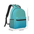 thumbnail image 2 of Rateoe Teal Turquoise Pattern Durable Student Backpack Laptop Bag- Ergonomic Design, Waterproof Twill Fabric - Ideal for School, Travel, and Outdoor Activities, 2 of 6