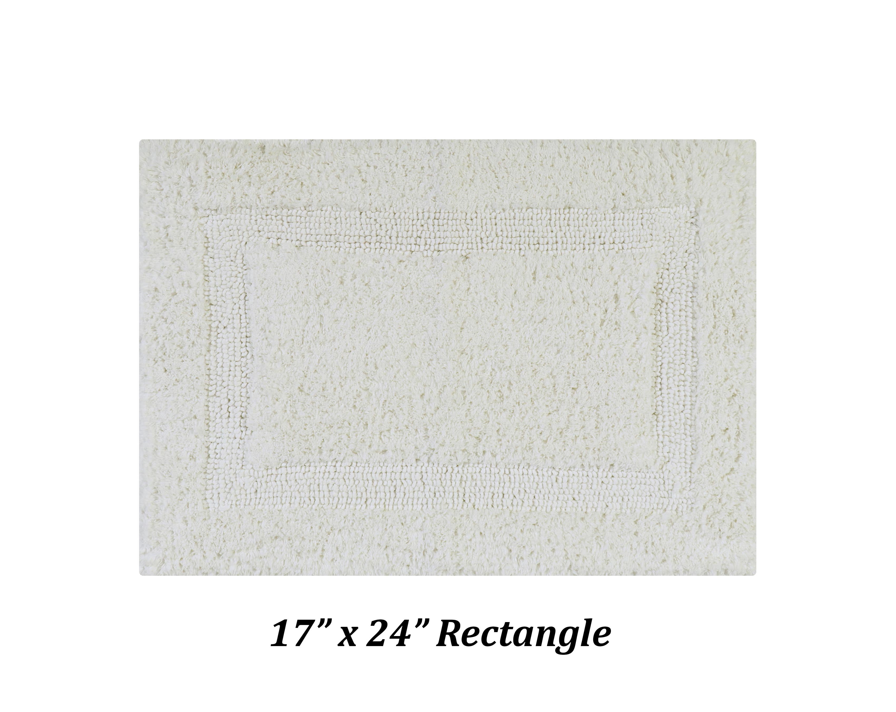 Better Trends Premium 3 Piece Bathroom Rug Set 100% Cotton, Extra Soft Tufted Bath Mat, Water Absorbent & Reversible Mat, Ivory Lux Collection