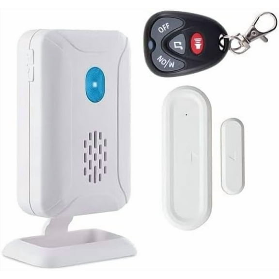 Wireless Door Sensor, NineLeaf Door Chime with Remote, 918ft Operate Range 36Chimes 4 Volume Level LED Indicator, Door Open Alarm for Business/Office/Home/Store when Entering,1Sensor1Alarm1Remote