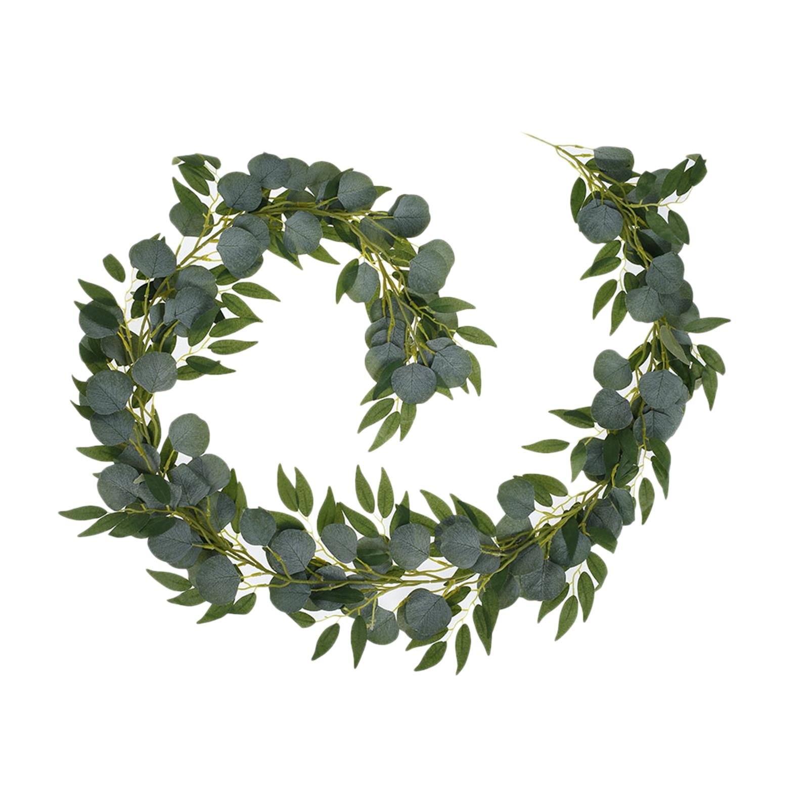 Artificial Eucalyptus Garland with Greenery Leaves, 6. Wall Hanging Eucalyptus Vines Faux