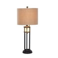 thumbnail image 3 of Fangio Lighting 30 inch Black Metal & Frosted Glass Table Lamp with Nightlight, 3 of 3