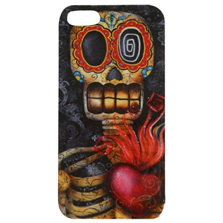 BLACK MARKET ART My Sacred Heart Sugar Skull Apple Iphone 5 Phone Case Cover (Best Phone On The Market At The Moment)