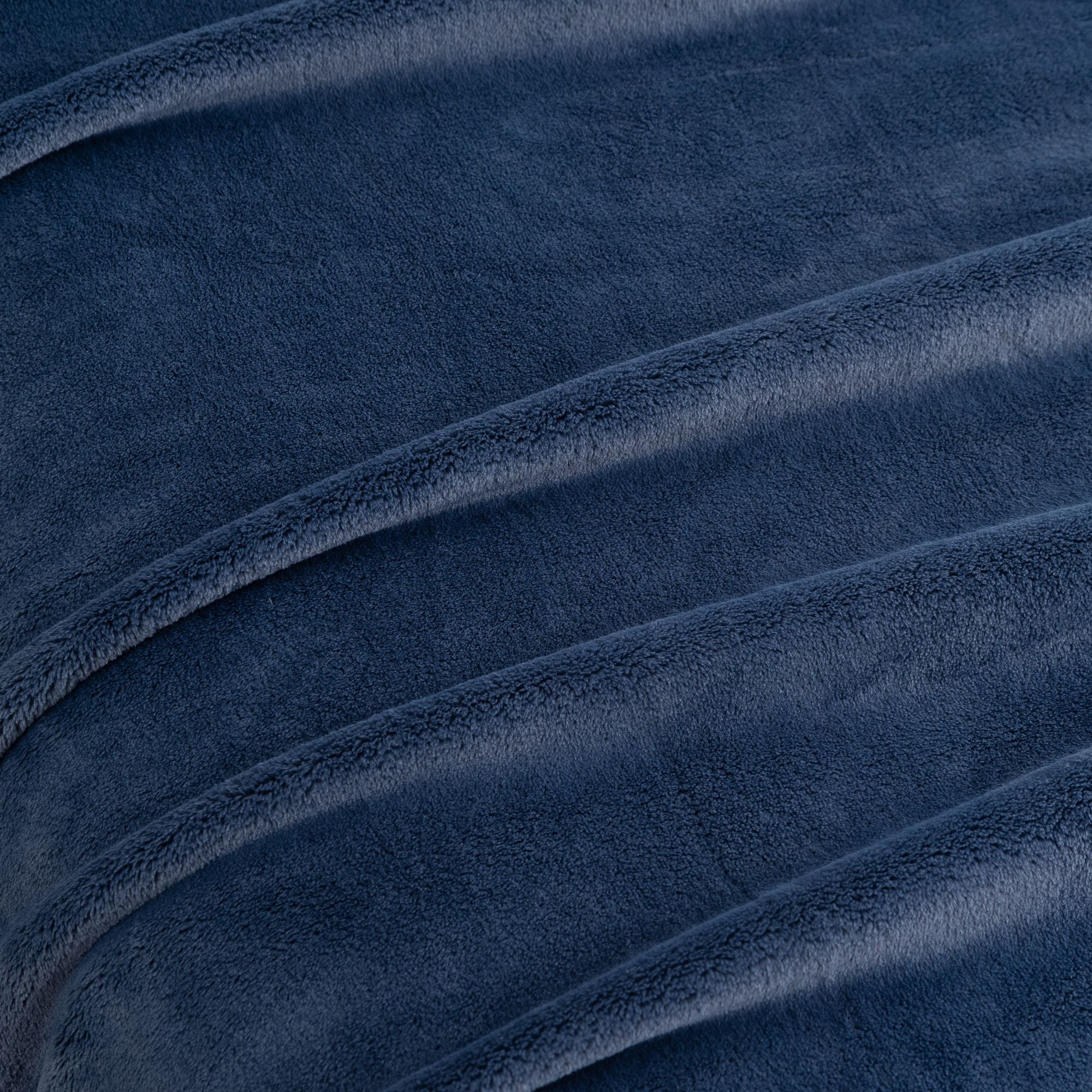 Berkshire Life Cozy Luxe Plush Bed Blanket Historical Blue